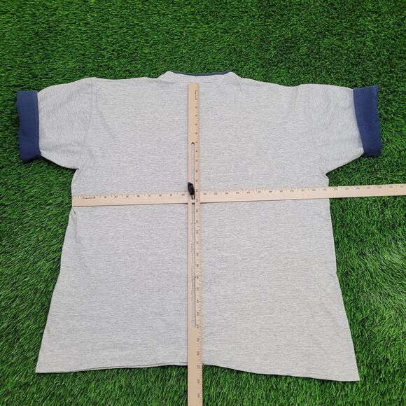 Vintage 90s USN Navy Shirt XL 23x27 Gray Boxy - Picture 3 of 12
